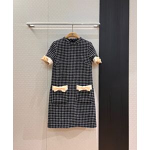 Valentino Boucle Short Dress Black