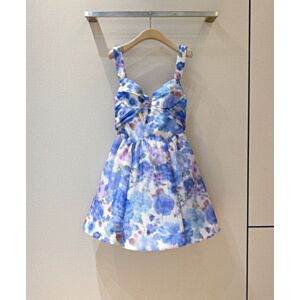 Zimmermann Women's Printed Slip Dress Blue