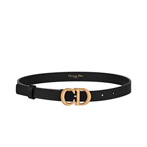Christian Dior Saddle Calfskin Belt Black