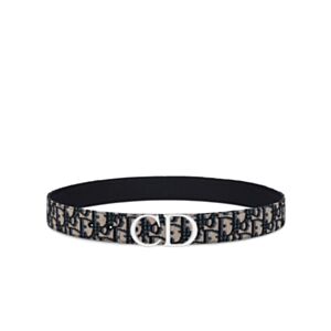 Christian Dior Reversible Belt Strap Dark Blue