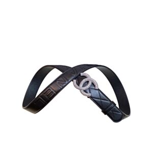 Chanel Lambskin Belt Black