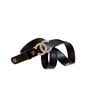 Chanel Cowhide Belt Black