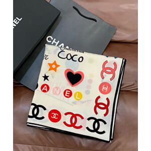 Chanel square printed scarf