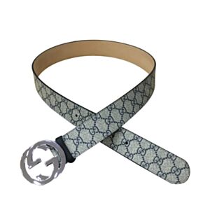 Gucci GG Supreme belt with G buckle 370543 Green