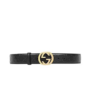 Gucci Signature leather belt Black