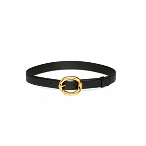Gucci Belt With Round Bamboo Buckle Black