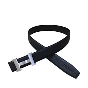 Hermes Men's H belt buckle & leather strap Black