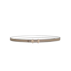 Hermes Gamma Belt Buckle & Reversible Leather Strap 13 MM Gray