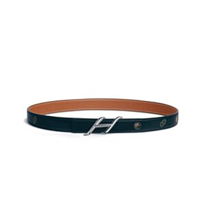 Hermes Hdn Belt Buckle & Hermes Sur Mer Reversible Leather Strap 24 MM Black