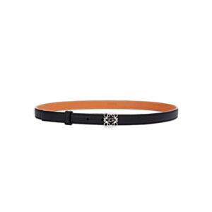 Loewe Anagram Belt In Pebble Grain Calfskin Black
