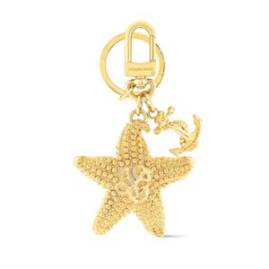 Louis Vuitton LV Starfish Key Holder And Bag Charm Golden