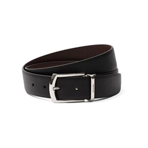 Prada Reversible Saffiano Leather Belt Black