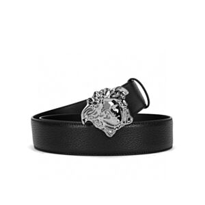 Versace La Medusa Leather Belt Classic Black