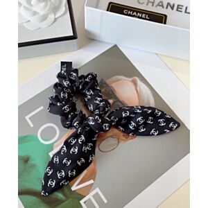Not for sale: Chanel Logo Print Hair Tie Black