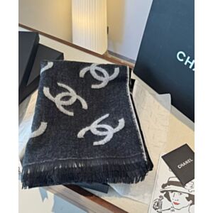 Not for sale: Chanel Logo Print Cashmere Scarf Cream