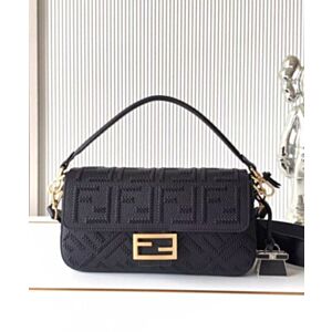 Not for sale: Fendi Baguette Cappuccino-coloured Leather Bag With FF Interlacing Black