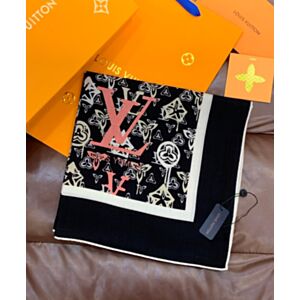 Not for sale: Louis Vuitton Pre-Owned Monogram Flower Scarf Black