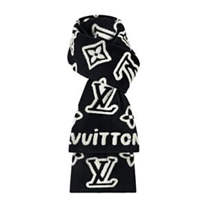 Not for sale: Louis Vuitton Monogram Hip Knitted Scarf M96963 Black