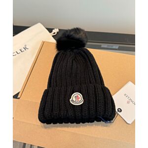 Not for sale: Moncler Wool Beanie with Pom Pom Black