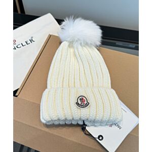 Not for sale: Moncler Wool Beanie with Pom Pom White