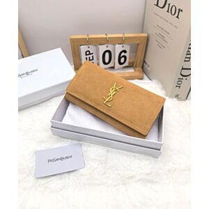 Not for sale: Saint Laurent Suede Large Flap Wallet Coffee