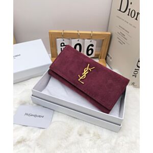 Not for sale: Saint Laurent Suede Large Flap Wallet Mauve