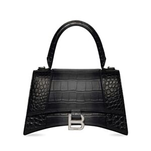 Balenciaga Hourglass Small Embossed Bag Black