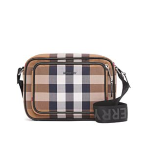 Burberry Check Cotton Crossbody Bag Coffee