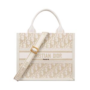 Christian Dior Small Dior Book Tote Cream