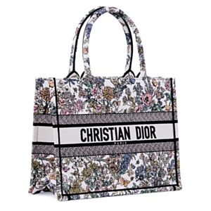 Christian Dior Lucky Medium Dior Book Tote White