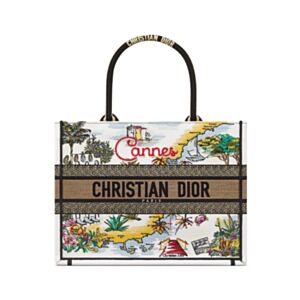 Christian Dior Medium Book Tote Cream