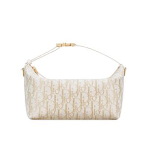 Christian Dior Medium DiorTravel Nomad Pouch Cream