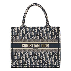 Christian Dior Small Dior Book Tote Dark Blue
