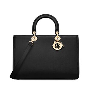 Christian Dior Large Lady D-Sire Bag Black