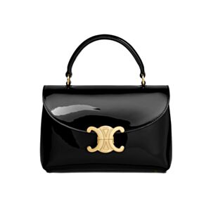 Celine Teen Nino Bag In Patent Calfskin Black
