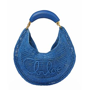 Chloe Summer Banana Hobo Bag In Raffia