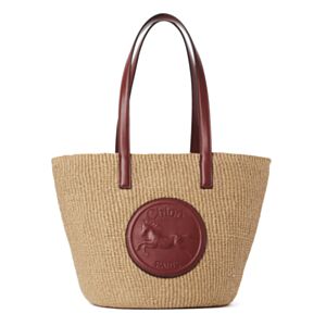 Chloe Large Horse Medal Basket In Natural Fibers