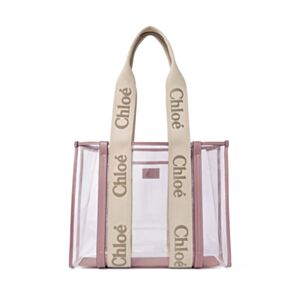 Chloe Woody Tote Bag In Jelly & Leather Pink