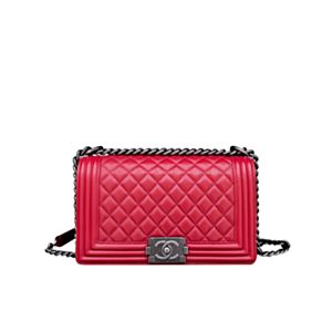 Chanel Lambskin Medium Boy Bag A67086 Red