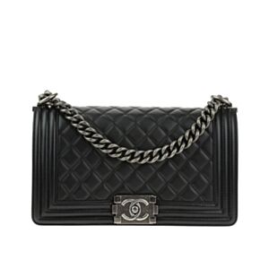 Chanel Lambskin Boy Bag A67086 Black