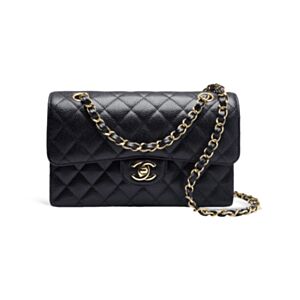 Chanel Timeless Classique Crossbody Bag Leather A01113 Black