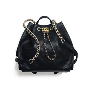 Chanel 25 Medium Backpack AS5600 Black