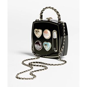 Chanel Makeup Palette-Shaped Evening Bag Black
