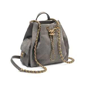 Chanel 25 Medium Backpack AS5600 Gray