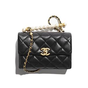Chanel Mini Flap Bag With Top Handle AS5001 Black