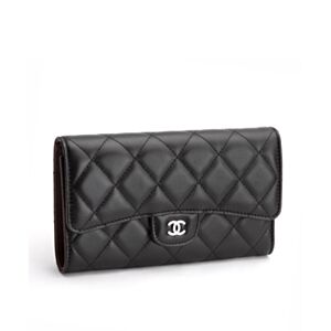 Not for sale: Chanel Lambskin Quilted Large Flap Wallet Black
