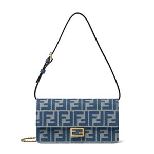 Fendi Fendi Women Baguette Wallet On Chain 8M0498 Blue