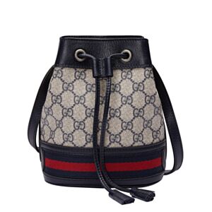 Gucci Ophidia Mini GG Bucket Bag 550620 Dark Blue