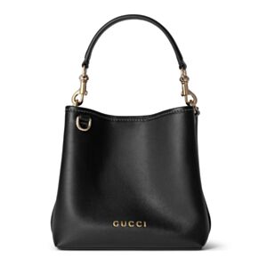 Gucci GG Emblem Mini Bucket Bag 815118 Black