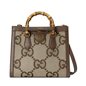 Gucci Diana Jumbo GG Small Tote Bag 660195 Dark Coffee